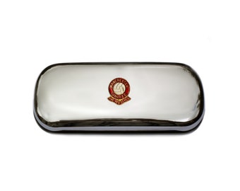 Manchester United football club polished chrome glasses case