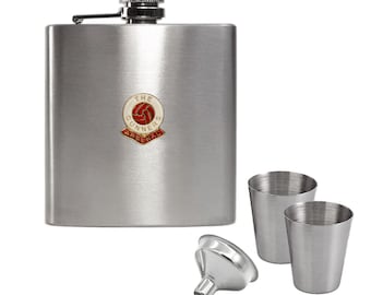 Arsenal football club hip flask gift set