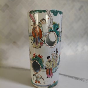 Qing Dynasty Antique Chinese Hat Vase, Circa 1880