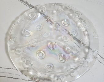 Retro Frog Flower Iridescent Serving Platter