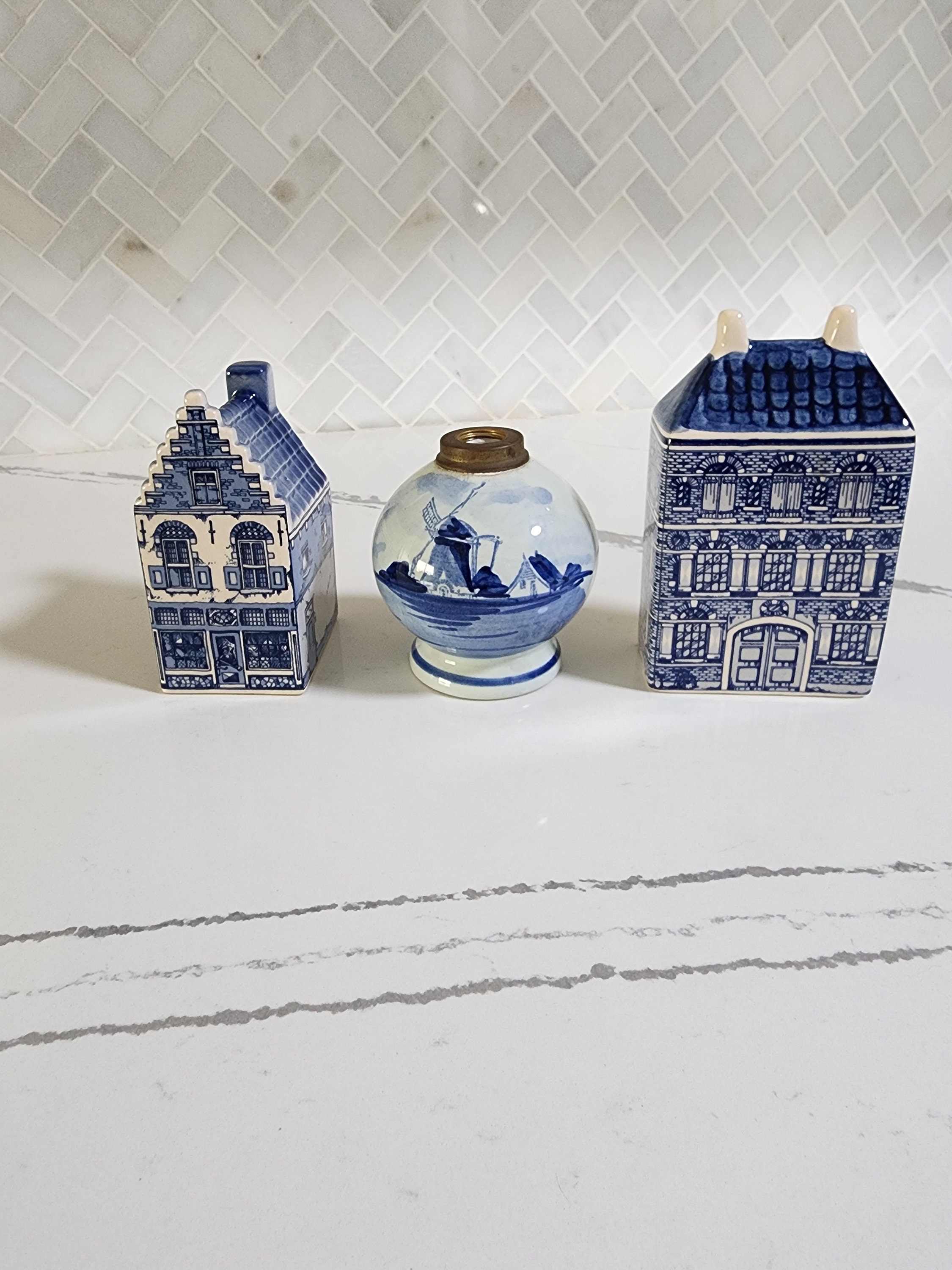 Delft Collection of Hand Painted Vintage Blue & White Collectibles - Etsy