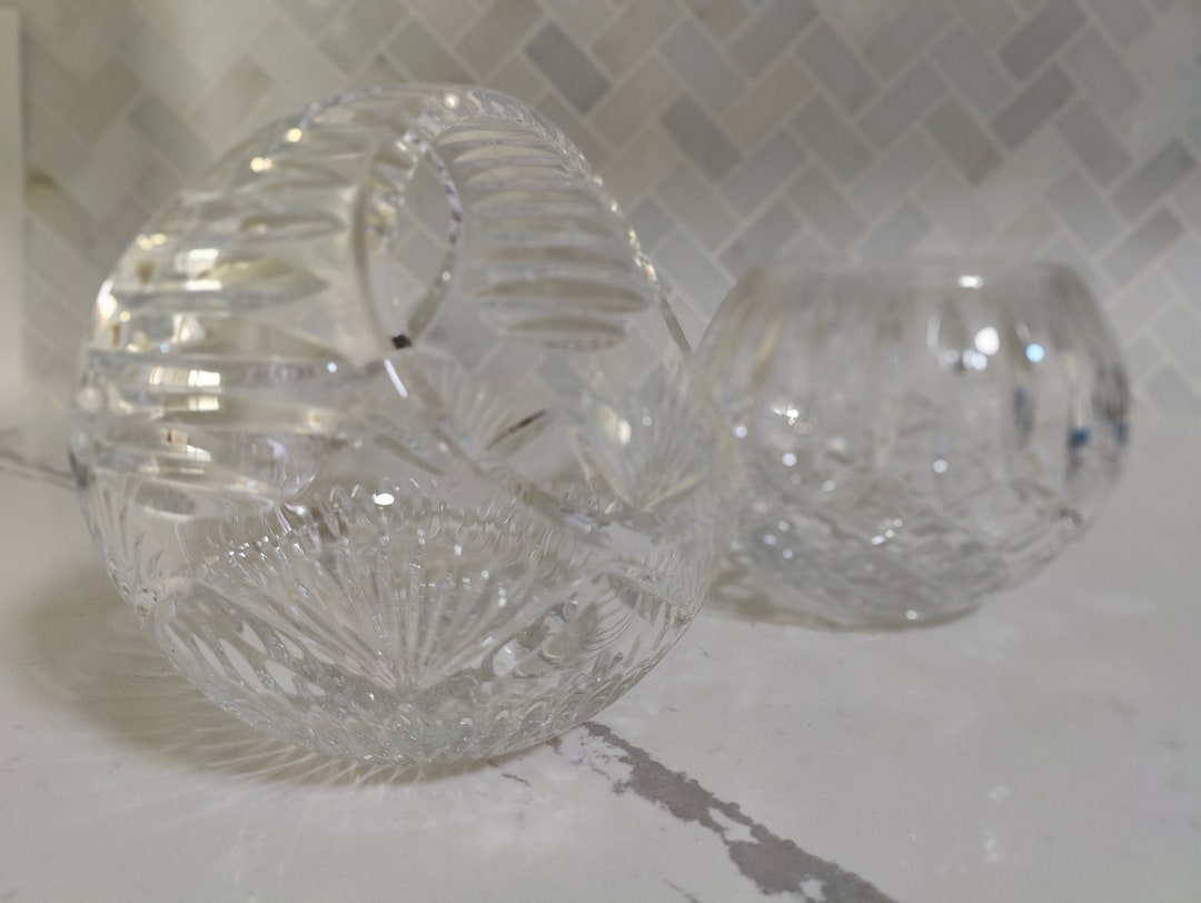 SET of Vintage Crystal Bowls Etsy