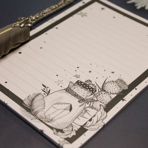Mystical notepad for witches and wizards in A5 with 25 pages for spells to do lists rituals and magical thoughts journal gift stationery