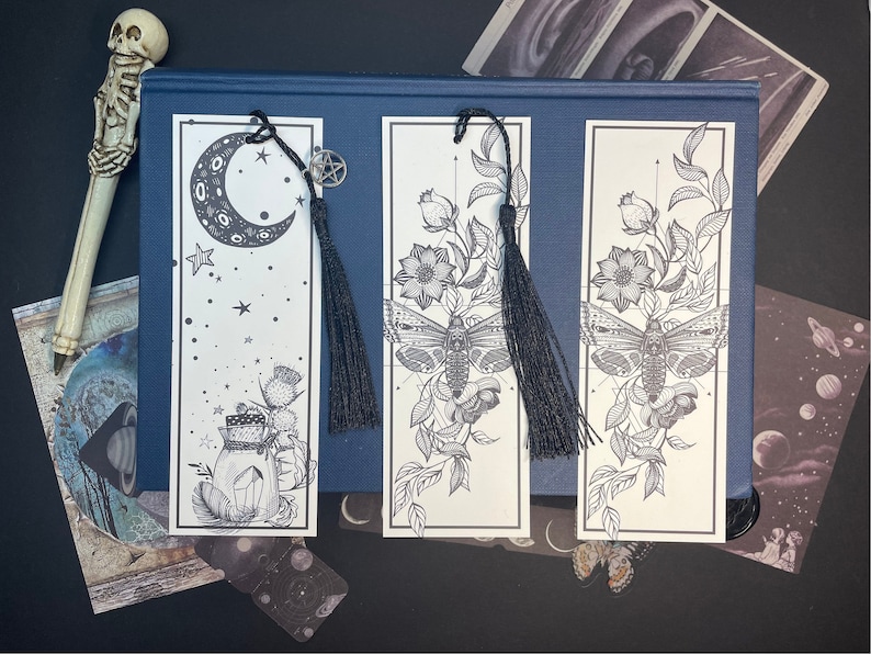Witchly bookmark magical illustration velvety soft witchcraft magic dark art booklovers image 2