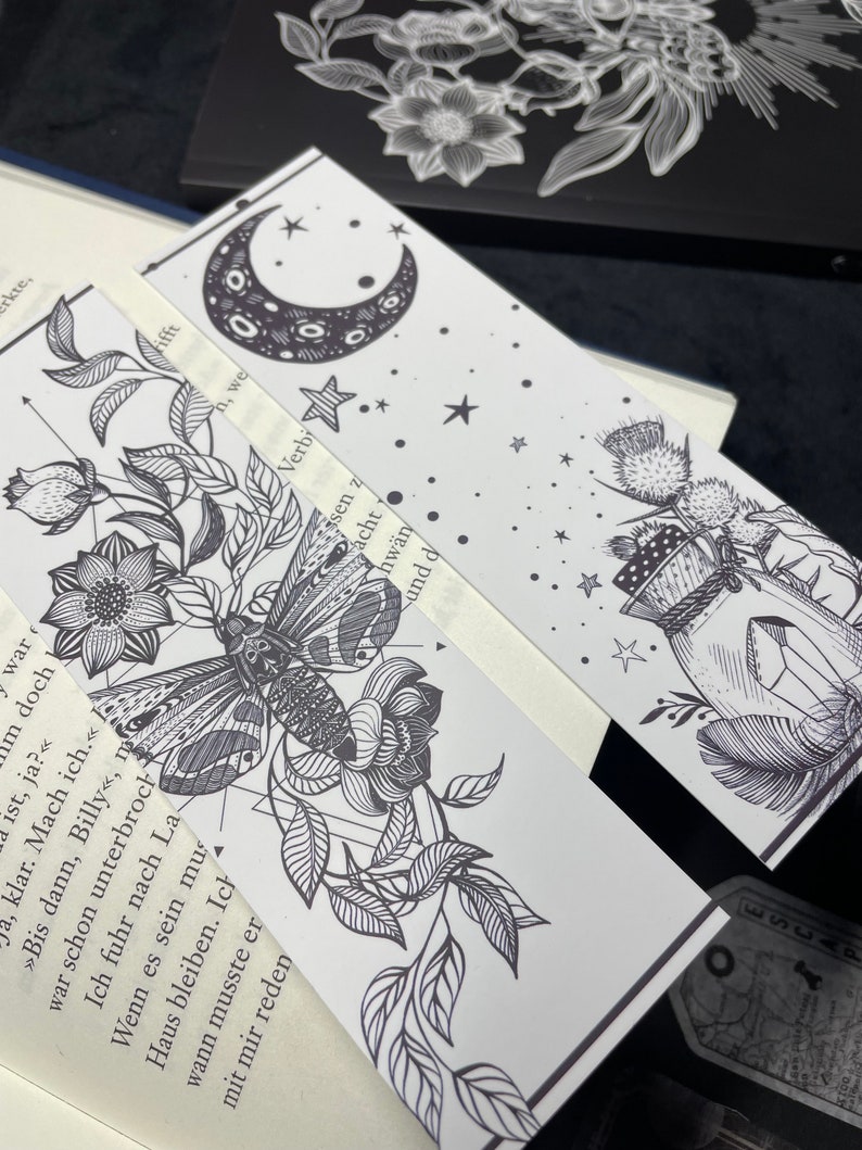 Witchly bookmark magical illustration velvety soft witchcraft magic dark art booklovers image 10