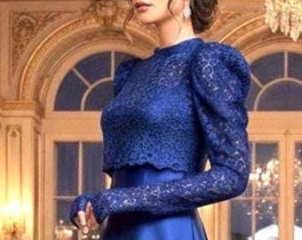 Elegant Guipure Lace Bolero: Short Blouse for Weddings & Special Occasions in Various Colors