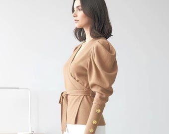 Soft blouse Victorian style Long, puffy sleeves For cooler weather