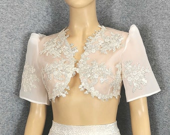 Wedding bolero.Philippine Bolero Wedding jacket. Jacket with embroidery