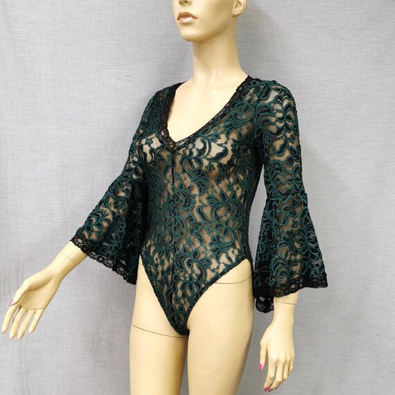 Body encaje verde deals