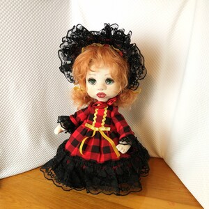 Unique Handmade Textile Art Doll - OOAK Rag Doll for Interior Decor, Birthday Gift, or Boudoir