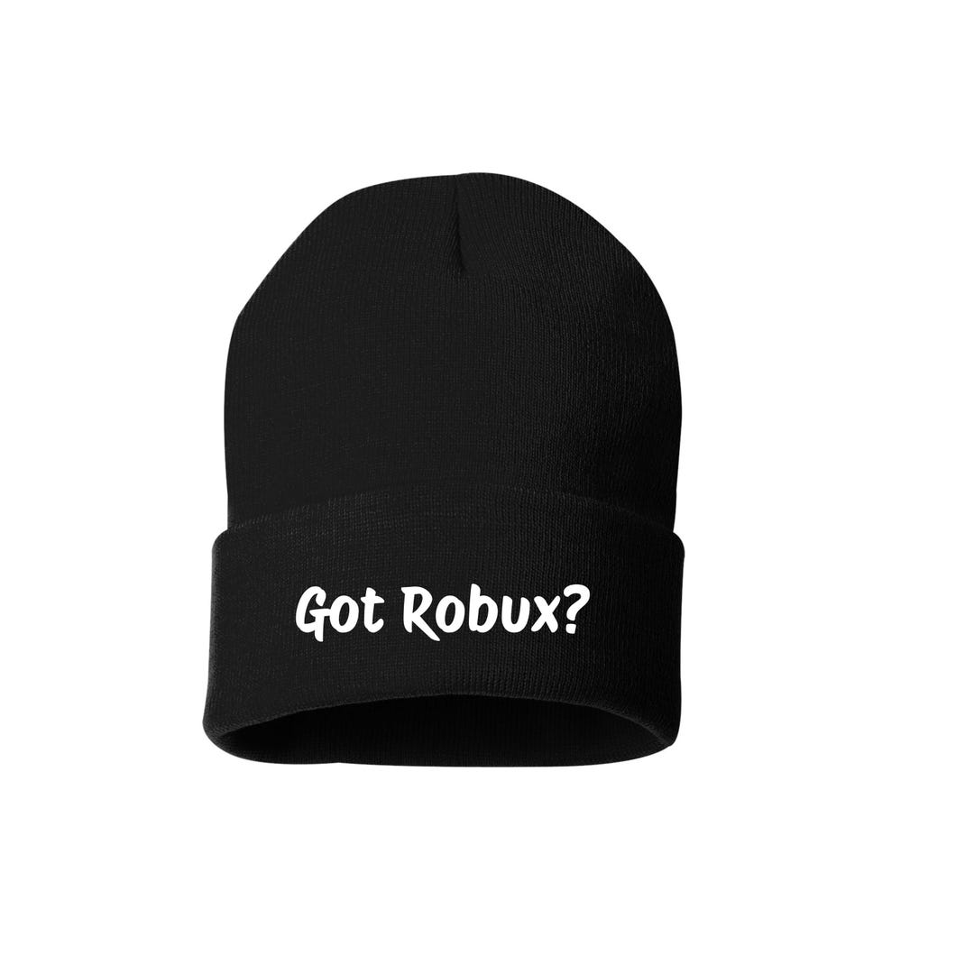 Embroidered Got Robux Roblox Beanie Cuffed Knit Winter Hat Gift Funny ...