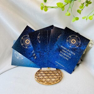 Conjunto de 12 tarjetas de afirmación de galaxia impresas A6 / afirmaciones de abundancia / herramienta de visualización / mentalidad de prosperidad / manifestación
