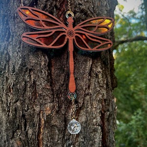 Dragonfly Seed of life Wooden Sun catcher Wood Cutout-Bugs And Insects Wood Decor-Dragonfly Theme Decor-Various Sizes-DIY Summer Crafts
