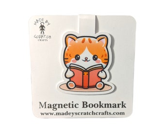 Cat Magnetic Bookmark | Double-Sided Reading Accessory for Book Lovers