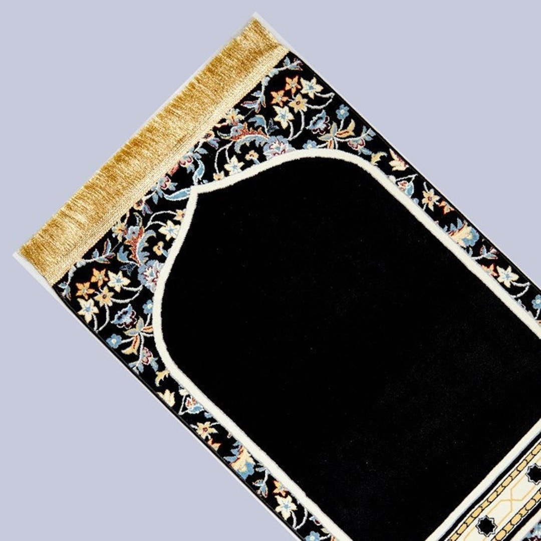Dark Blue Imam Makkah Prayer Mat Rug Mecca Collection - Etsy