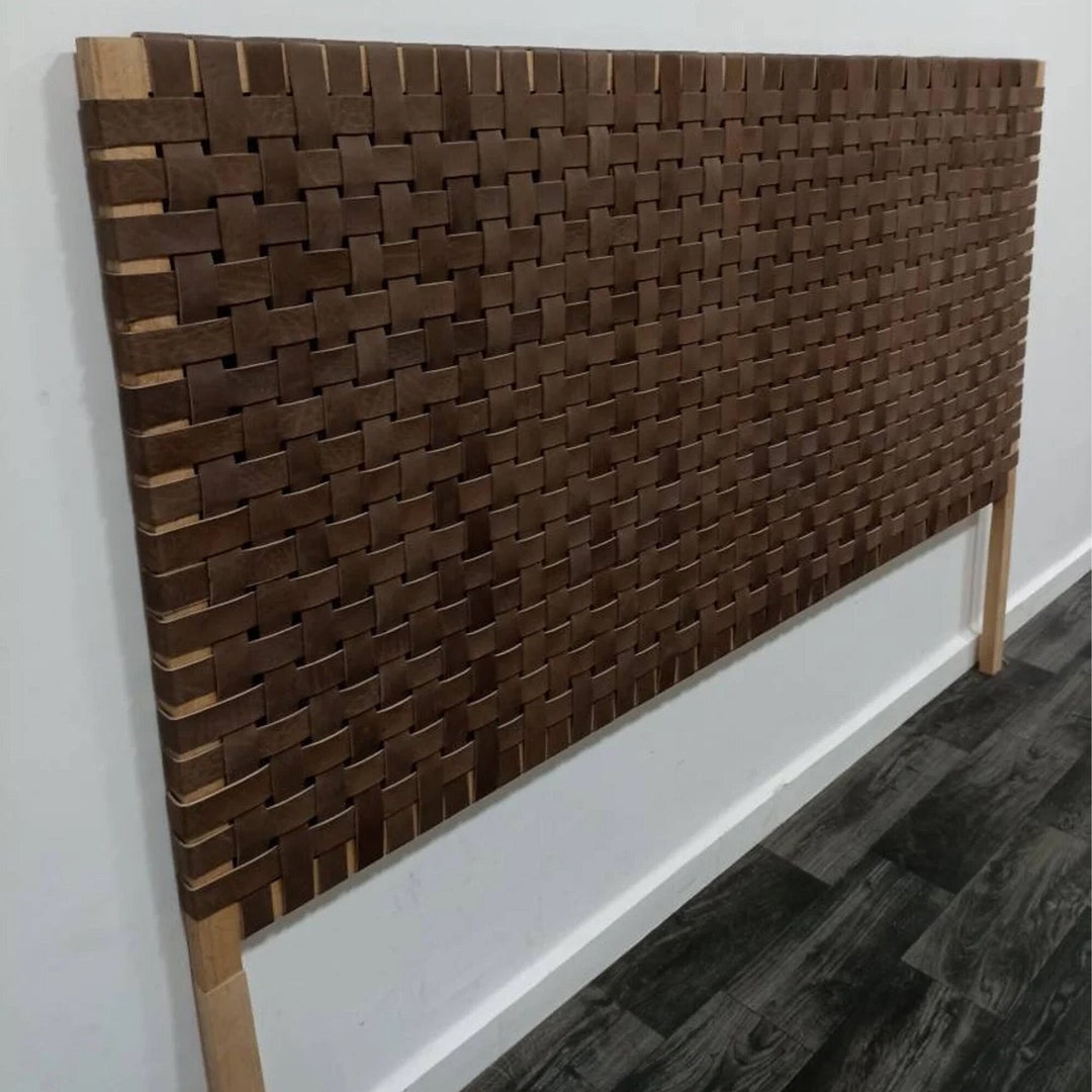 Dark Brown Leather Headboard Strap, Naturally Stunning Headboard, Wall Hanging Leather Straps