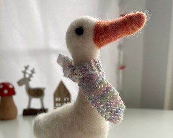 Felted winter goose, Snow goose