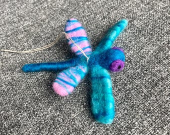 Dragonfly, Felted dragonfly ornament