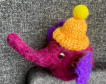 Wool Felt Elephant Ornament