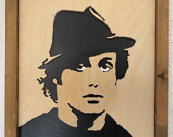 Rocky Balboa handmade wood wall picture
