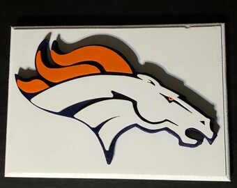 Denver Broncos handmade wood wall picture