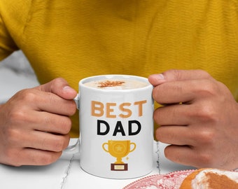 Best Father's Day Mug Coffee Novelty Mug- White 15oz