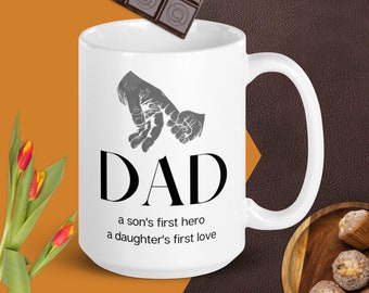 Father's Day "Hero" 15oz. White glossy mug