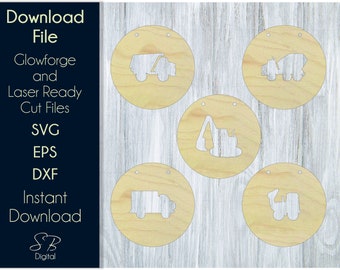 建設用バンティング - 木製保育園用バンティングファイル - レーザー対応テンプレート - SVG カットファイル - Glowforge Digital ダウンロード