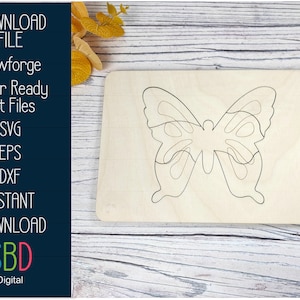 Schmetterling Puzzle - Holz Puzzle Datei - Laser Ready Template - SVG Schneidedatei - Glowforge Digital DOWNLOAD