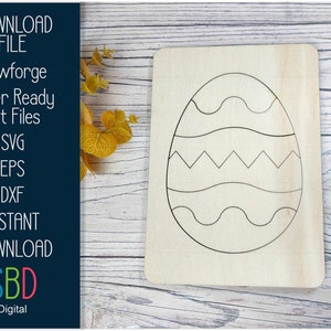 Easter Egg Puzzle - Archivo de rompecabezas de Pascua de madera - Plantilla lista para láser - Archivo de corte SVG - Glowforge Digital DESCARGAR