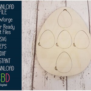 BLANK Easter Egg Hunt Board - Fichier de puzzle de Pâques en bois - Laser Ready Template - SVG Cutting File - Glowforge Digital DOWNLOAD