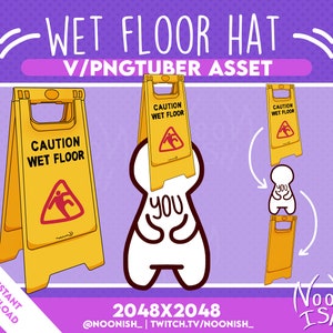 Vtuber PNG Tuber Asset WET FLOOR | Veadotube | Discord | Twitch Channel Points