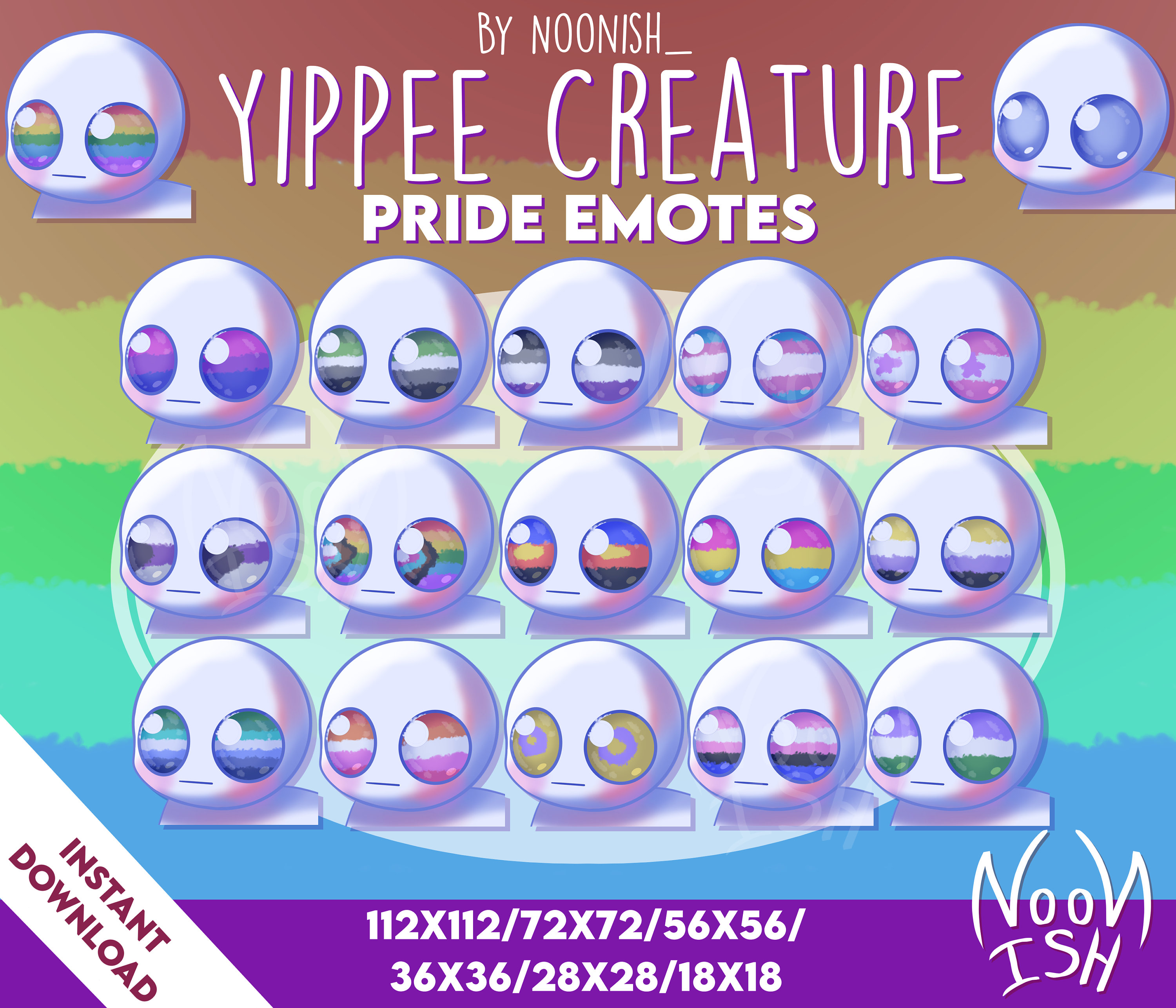 PACK VERSION Yippee / TBH / Autism Creature Pride Emotes -  Denmark