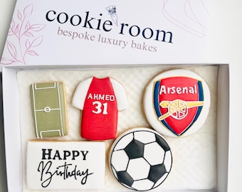 The Football Birthday Cookie Letterbox Gift