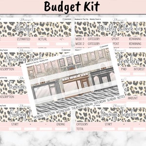 Trousse budgétaire | Budget mensuel | Planificateur budgétaire | Budget d'entreprise | Autocollants économiques | Autocollants de planificateur | Week-end dans la ville