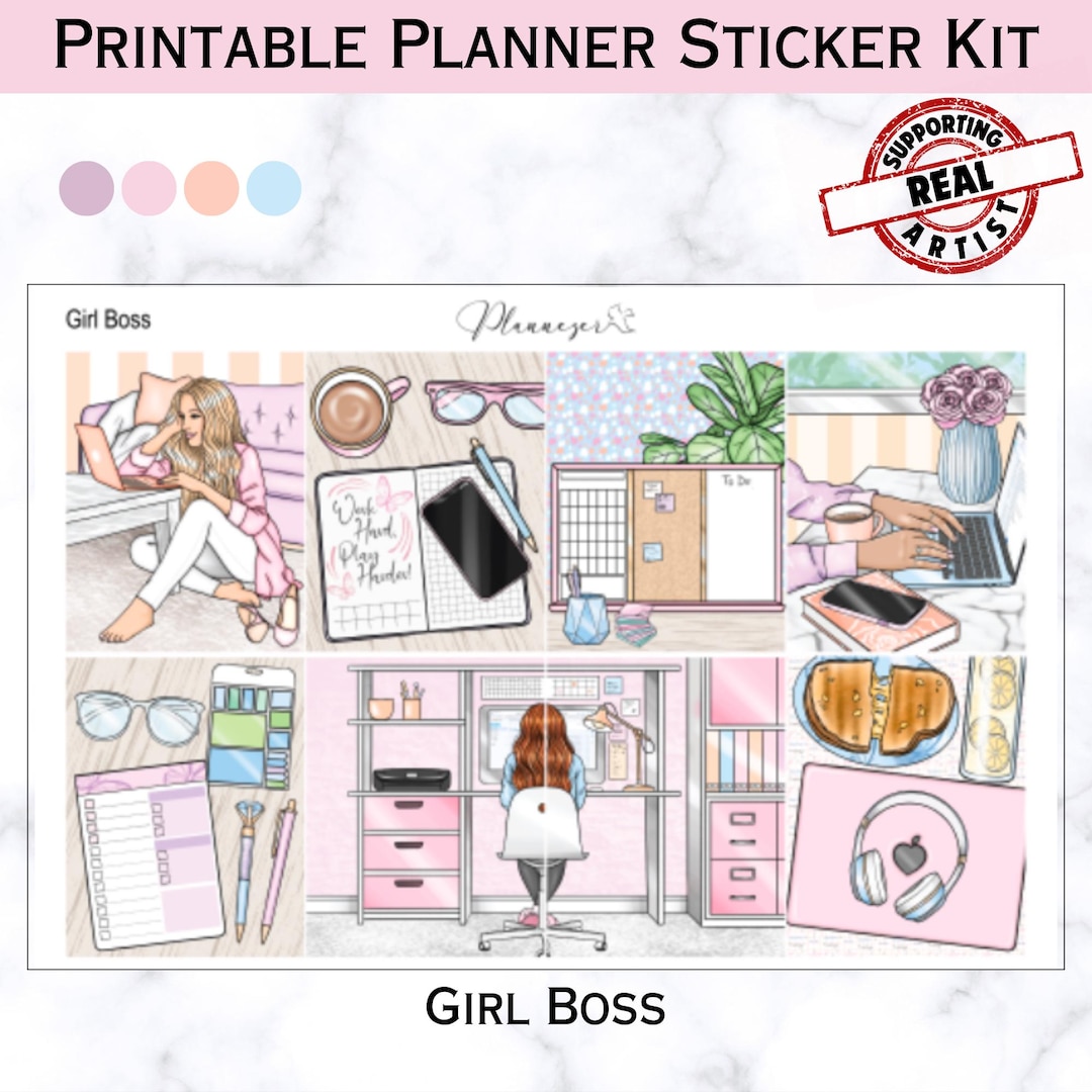 Printable Weekly Sticker Kit | Printable Planner Sticker Kit | Digital ...