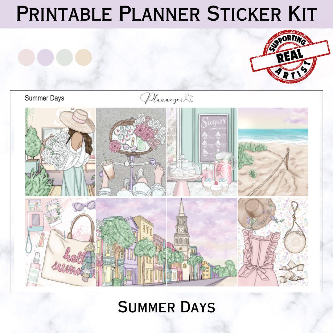 Printable Weekly Sticker Kit | Printable Planner Sticker Kit | Digital ...