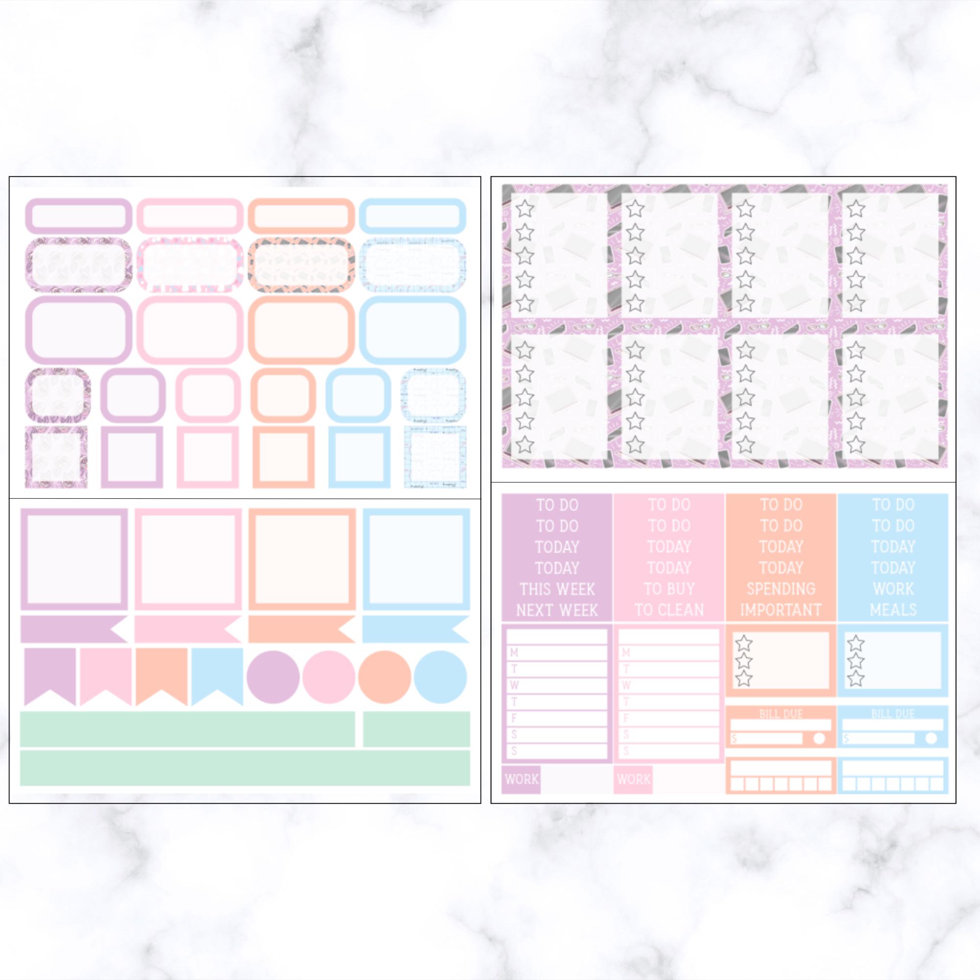 Printable Weekly Sticker Kit | Printable Planner Sticker Kit | Digital ...