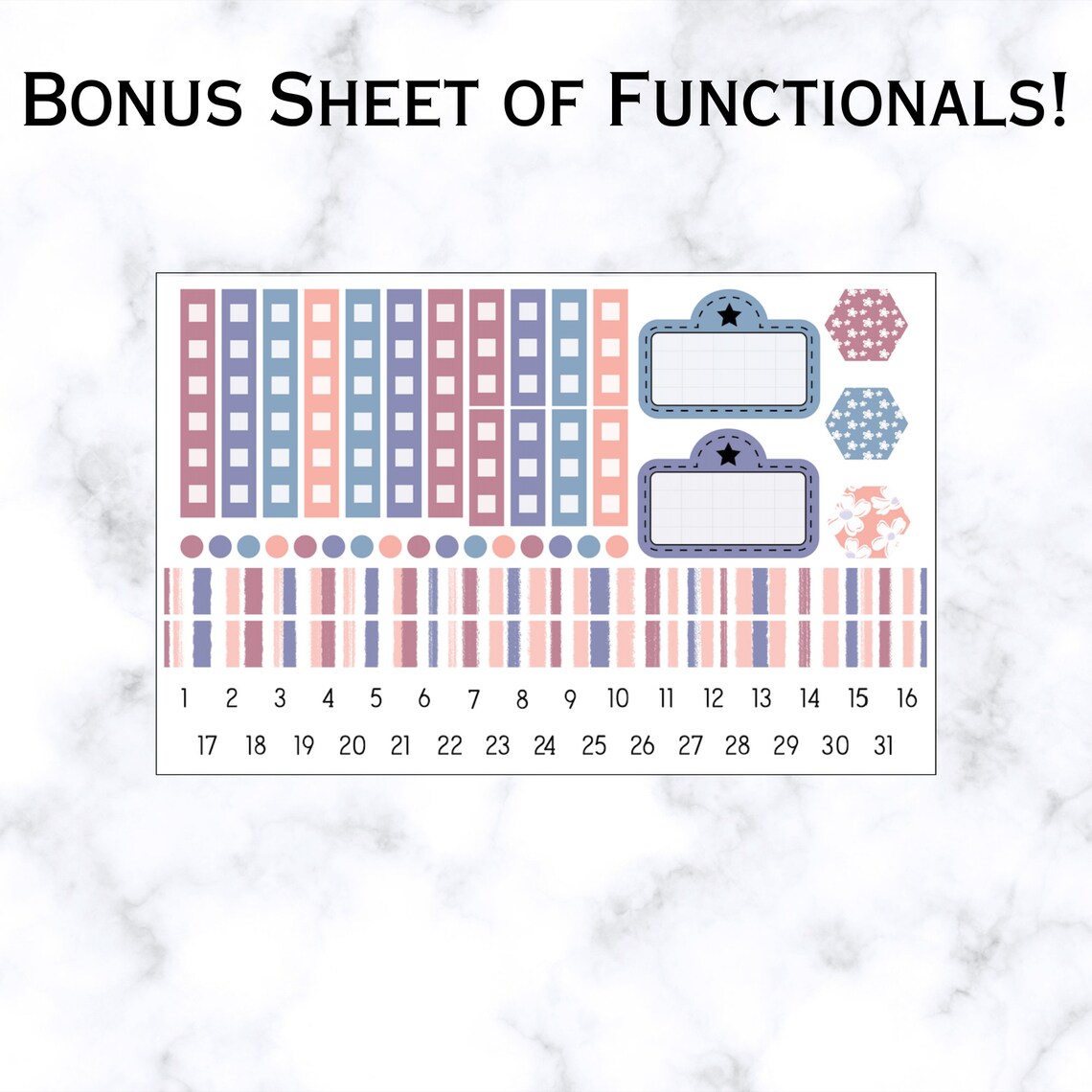 Printable Weekly Sticker Kit Printable Planner Sticker Kit Digital ...