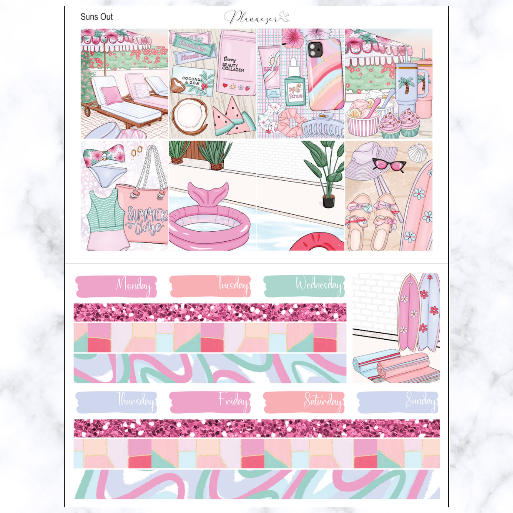 Printable Weekly Sticker Kit | Printable Planner Sticker Kit | Digital ...
