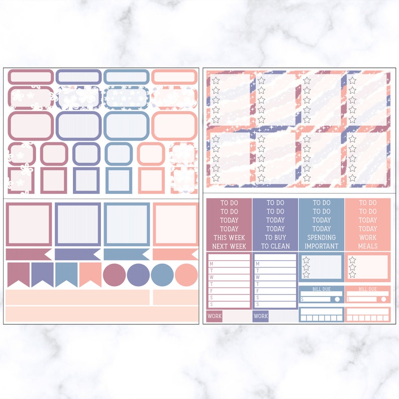 Printable Weekly Sticker Kit Printable Planner Sticker Kit Digital ...