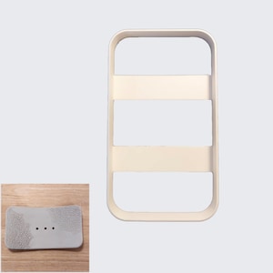 Aiutante per il contorno del portasapone versione allungata - timbro in ceramica timbro in argilla timbro in ceramica timbro
