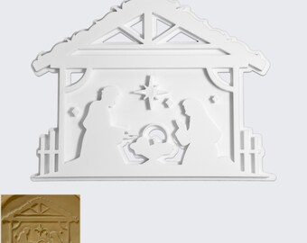 Kerststal - aardewerk stempel kleistempel keramische stempel stempel