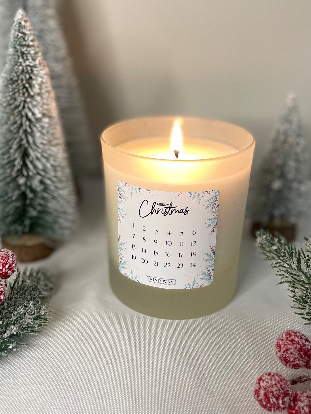 Advent Candle 2023 Christmas Countdown Candle Novelty Etsy UK
