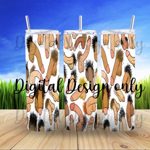 Penis/Dick/Doodle Tumbler wrap for sublimation 20OZ Skinny Tumbler