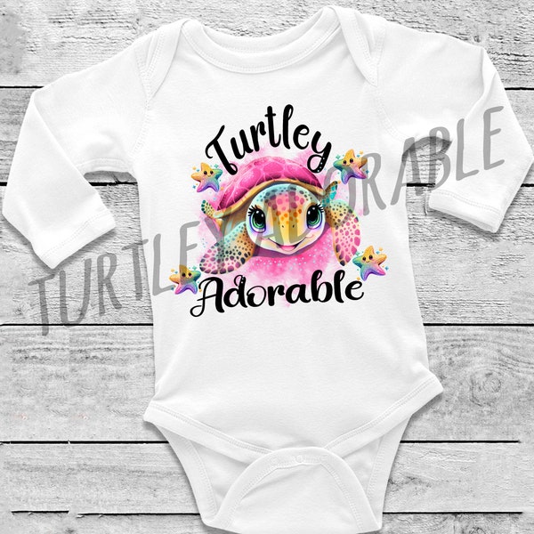 Turtley Adorable for Sublimation! PNG - great for onesies!