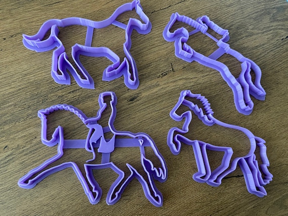 Horse Cookie Cutters, 3D Printed, fondant Cutter, Children Activities, plasticine cutter, stocking fillers, unique gifts, horse lover gifts,