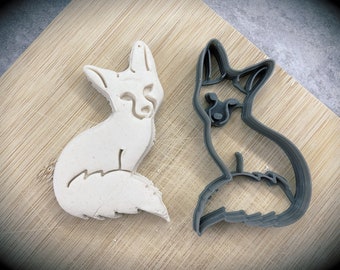 Fox cookie cutter, 3D Printed, fondant, Children Activities, Baking, unique gifts for animal lovers, fox gifts, woodland animals