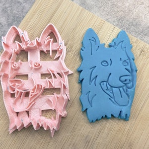 Border collie cookie cutters, 3D Printed, fondant Cutter, Children Activities, Baking, stocking filler, unique gifts for dog lovers