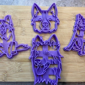 Border collie cookie cutters, 3D Printed, fondant Cutter, Children Activities, Baking, stocking filler, unique gifts for dog lovers